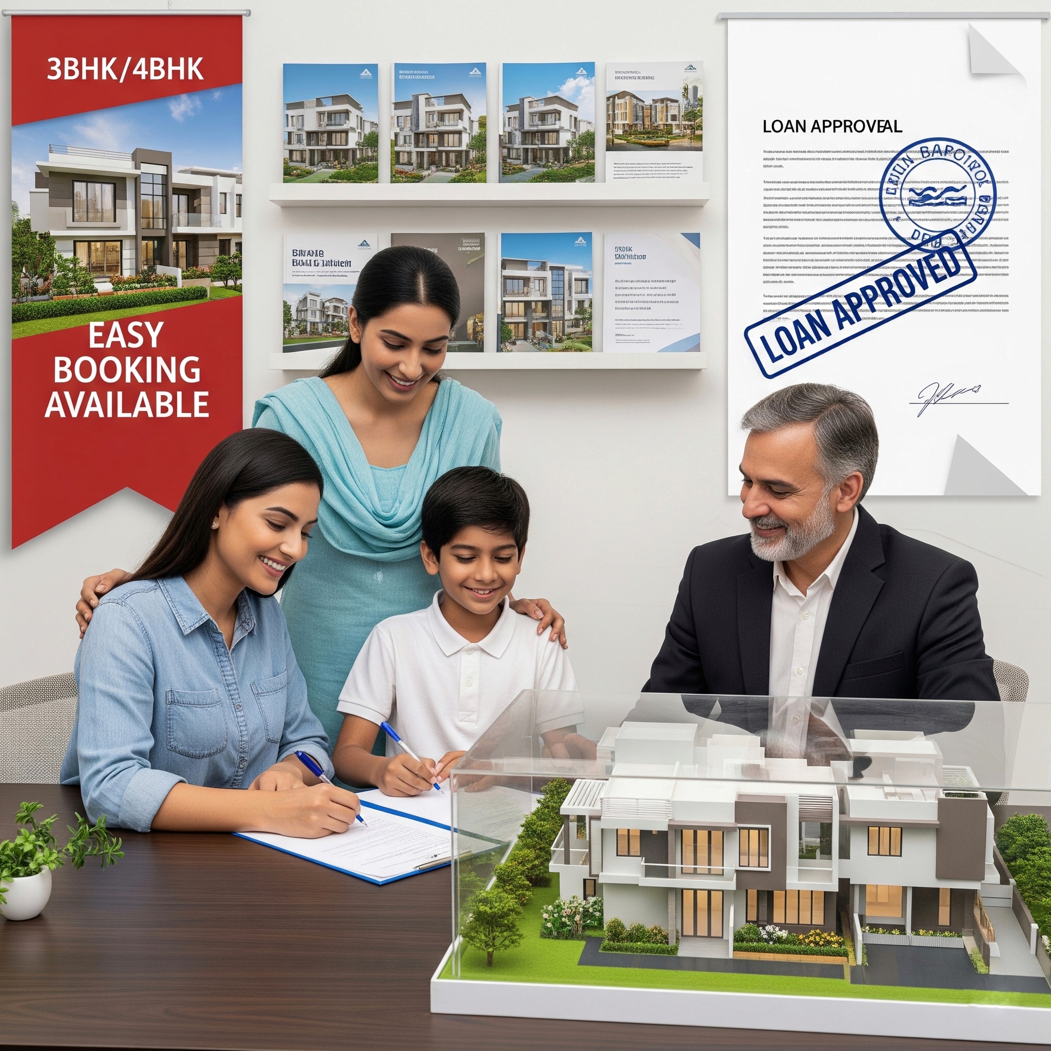 Family booking 3BHK bungalow in Surat under 70 lakhs at Keshav Kunj with loan approval available